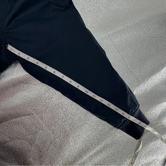 Athleta x Simone Biles Navy Blue Full Zip Sateen Bomber Jacket Size Medium - Picture 12 of 14